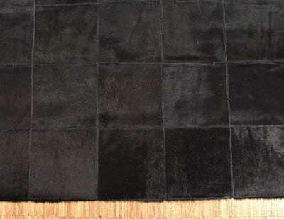 Generisch KUHFELL Teppich SCHWARZ Patchwork 160 x 200 cm Fell Teppich