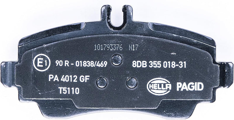 HELLA PAGID 8DB 355 018-311 Bremsbelagsatz - T5110 - Dicke/Stärke: 16.5mm - Bremssystem: Lucas - für