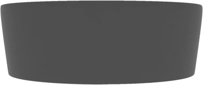 HOMIUSE Luxus-Waschbecken mit üBerlauf Matt Dunkelgrau 36x13 CM Keramik Waschbecken Waschtisch Aufsa