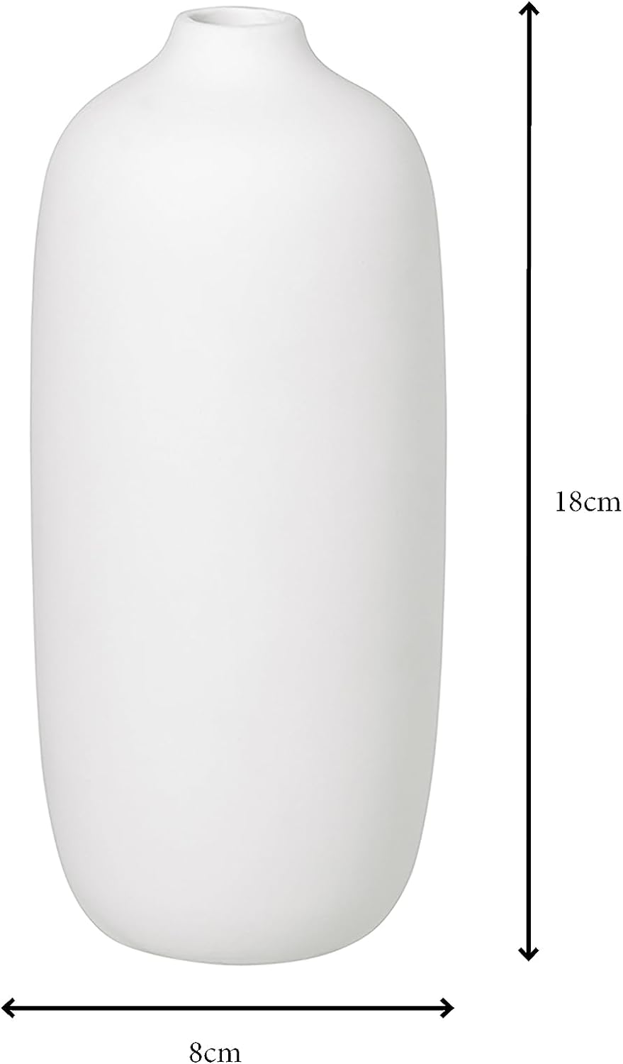 blomus 3er Set Vase -CEOLA- Blumenvase aus Keramik Weiss