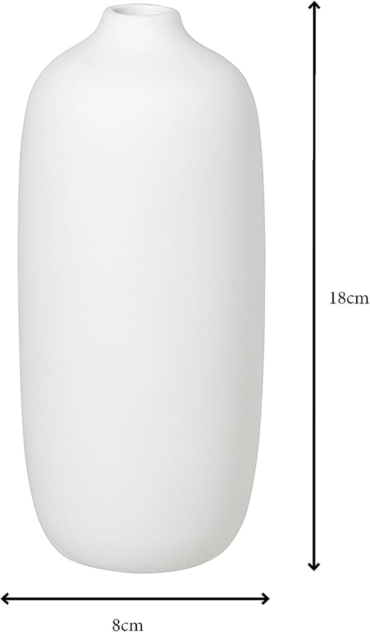 blomus 3er Set Vase -CEOLA- Blumenvase aus Keramik Weiss