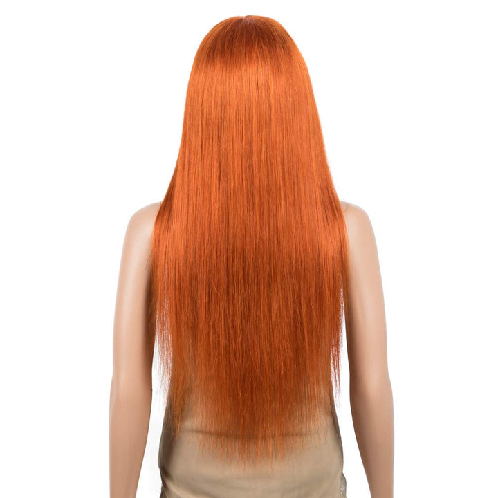 DÉBUT Echthaar perücke für schwarze Frauen Glatte Perücke mit Pony 10A unverarbeitetes brasilianisch