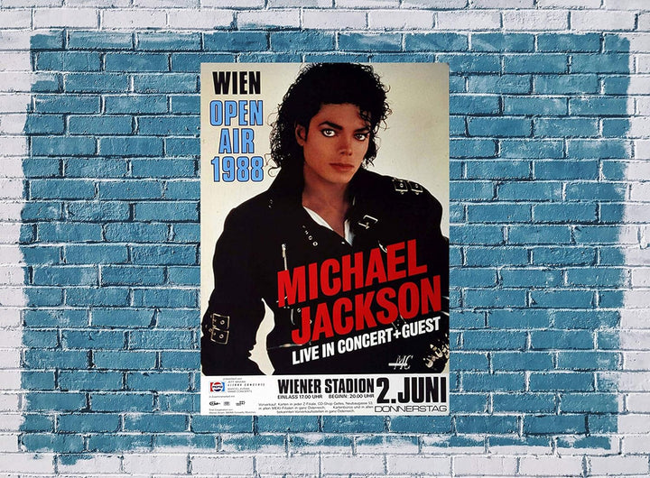 Michael Jackson - Open Air in Wien, Wien 1988 » Konzertplakat/Premium Poster | Live Konzert Veransta