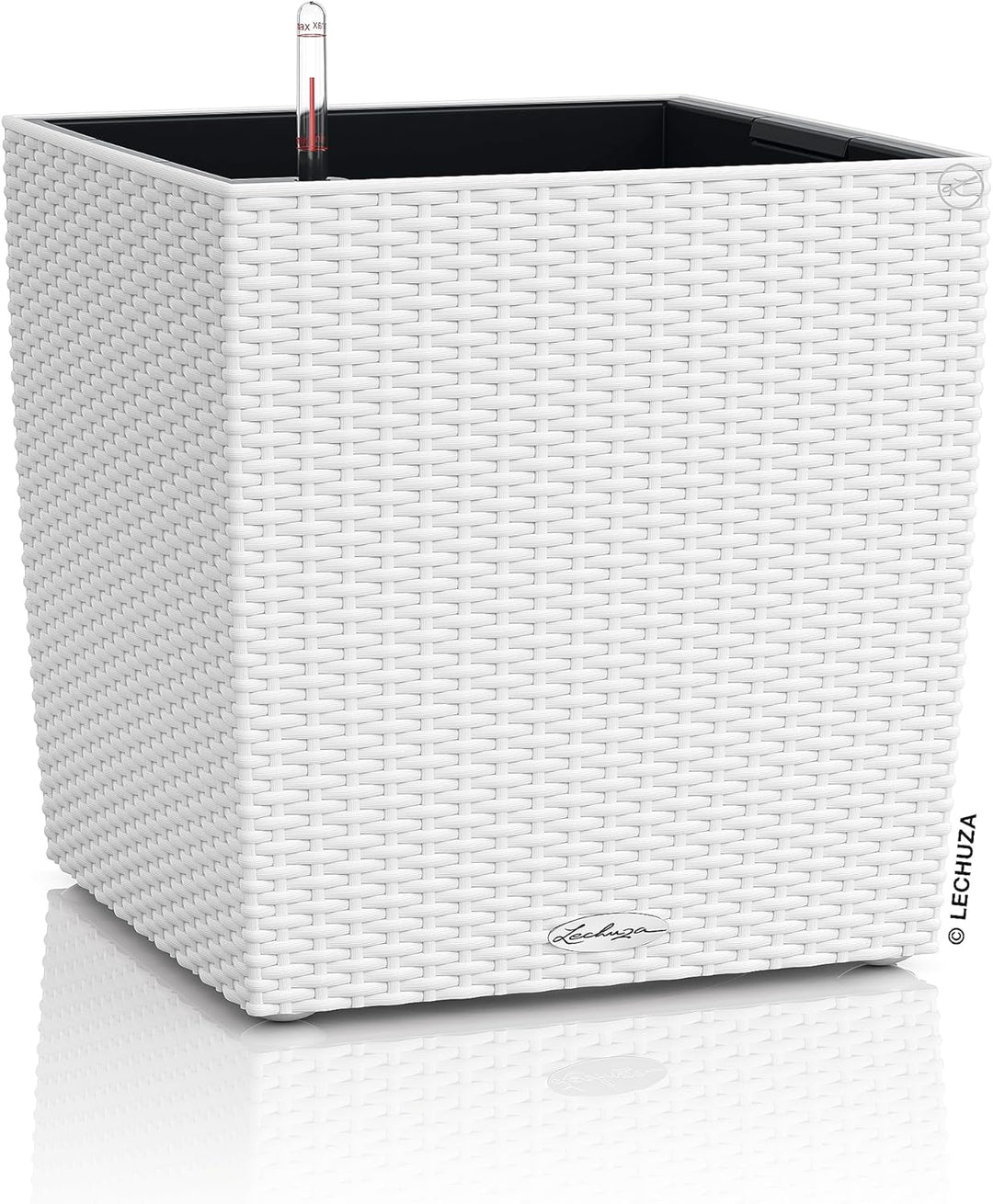 LECHUZA CUBE Cottage 40 weiss 15380 Garten 39x39x40 cm Weiss, Garten 39x39x40 cm Weiss