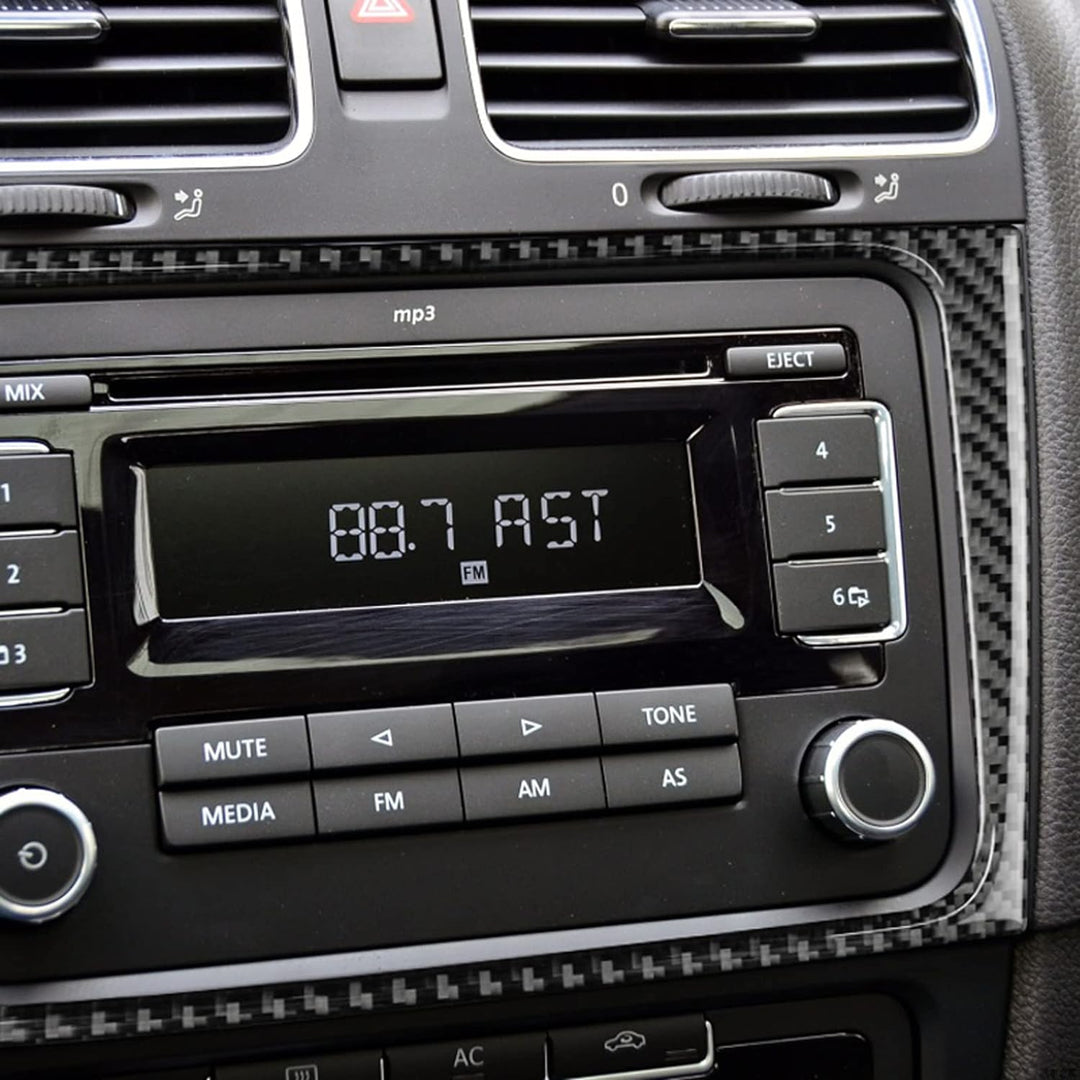 KUNGKIC 3 stücke Auto Zentrale Bedienfeld Rahmen Luftauslass Aufkleber Innenverkleidung für Volkswag