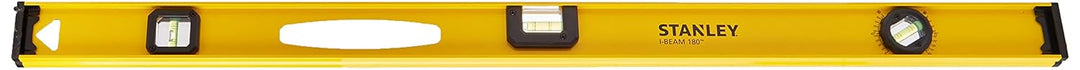 Stanley I-Beam 180° Wasserwaage (Lineal, 100 cm Länge, Aluminium, horizontale/justierbare Libelle, c