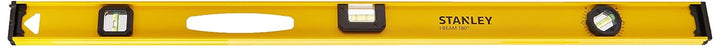 Stanley I-Beam 180° Wasserwaage (Lineal, 100 cm Länge, Aluminium, horizontale/justierbare Libelle, c