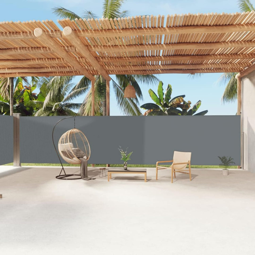 Tidyard Ausziehbare Seitenmarkise, Sichtschutz, Windschutz, Wasserdicht, Sonnenschutz, Markise für B