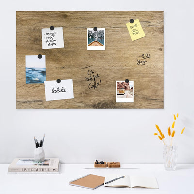 Navaris Magnettafel Magnetpinnwand Memoboard zum Beschriften - 60x40 cm Notiztafel div. Designs - Ta