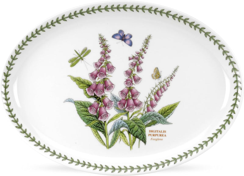 Portmeirion Home & Gifts - Botanic Garden Collection - Ovale Platte - 13 Zoll - Fingerhut (Mehrfarbi