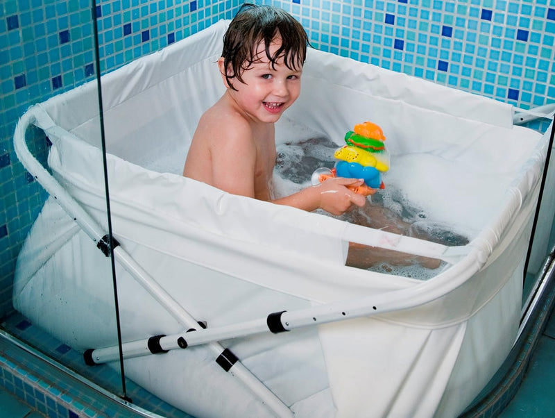 Bibabad Faltbare Babybadewanne - Rutschfeste, tragbare Badewanne für Dusche mit Rahmen - Geeignet fü