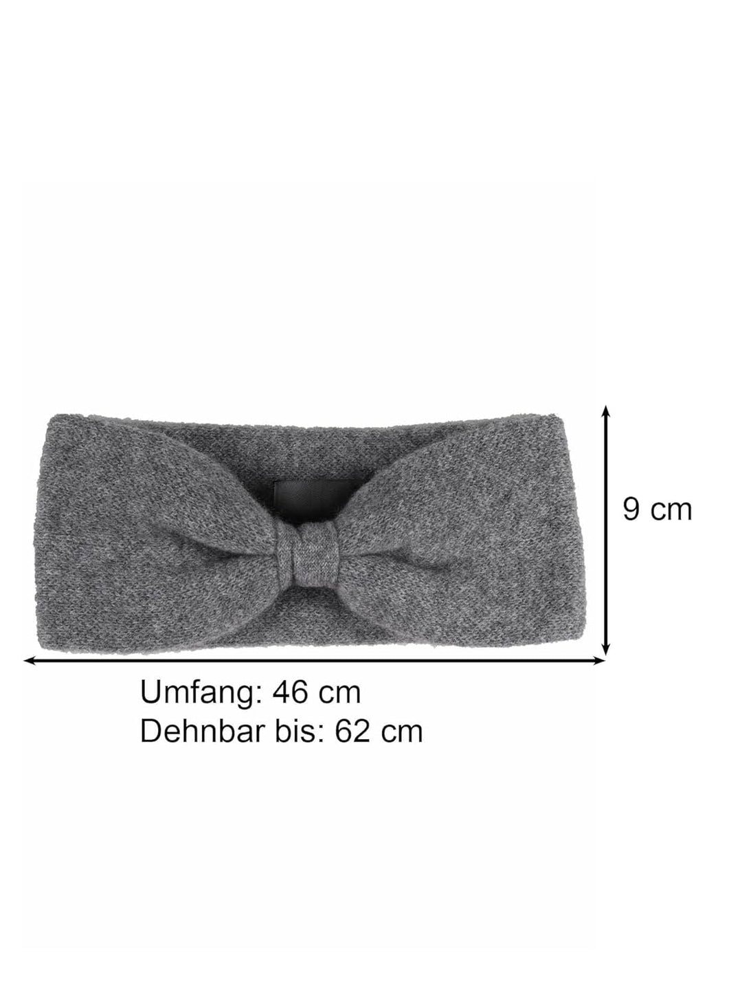 Zwillingsherz Stirnband aus 100% Kaschmir - Hochwertiges Kopfband im Uni Design für Damen Frauen Mäd