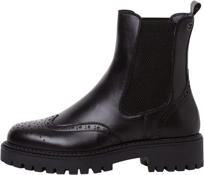 Tamaris Damen 1-1-25450-29 Stiefelette 39 EU Blk Leath Uni, 39 EU Blk Leath Uni