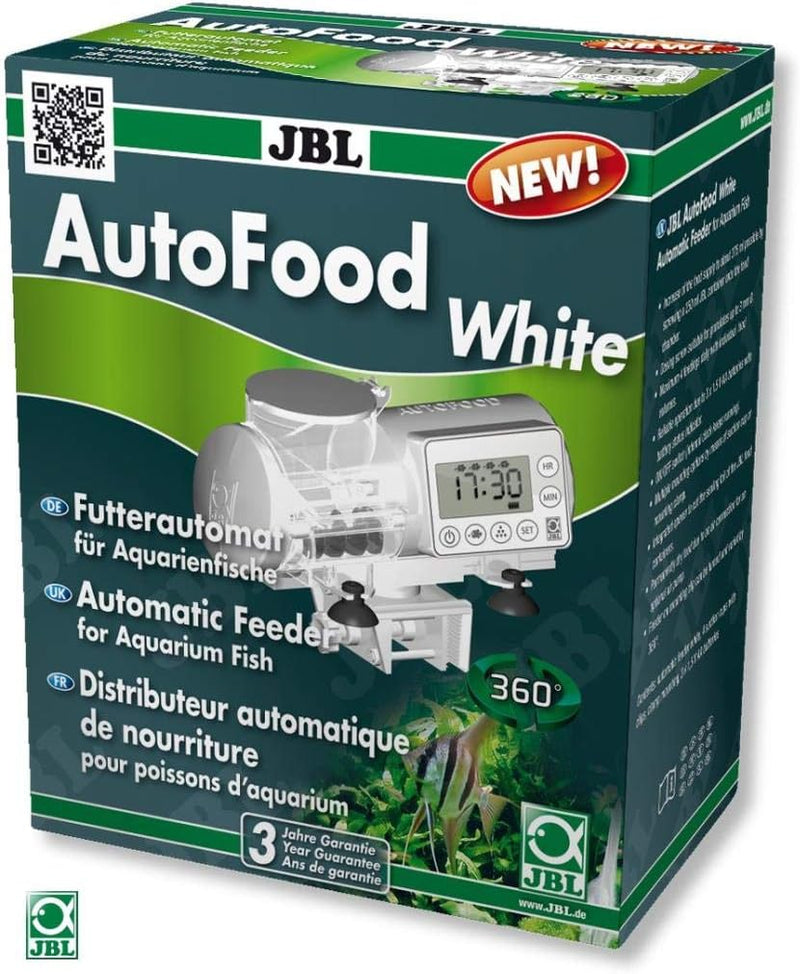 JBL AutoFood 60616 Futterautomat für Aquarienfische, Weiss, 4 Stück (1er Pack) Weiss (Version 2021),