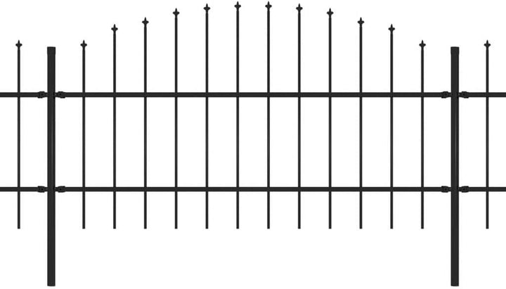 Gecheer Gartenzaun Gartentor Zaunpaneel (0,75-1) x 10,2 m Mit Dekorativen Speerspitzen,Schmuckzaun T