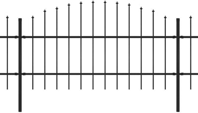 Gecheer Gartenzaun Gartentor Zaunpaneel (0,75-1) x 10,2 m Mit Dekorativen Speerspitzen,Schmuckzaun T