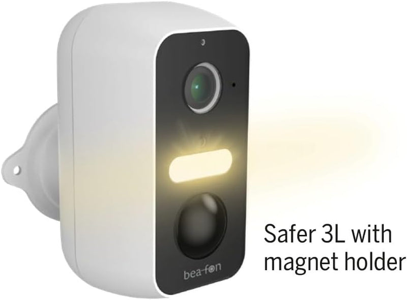 Beafon, Smart Home, Safer 3L, schwenkbare Überwachungskamera für den Aussenbereich mit LED Licht, 3M