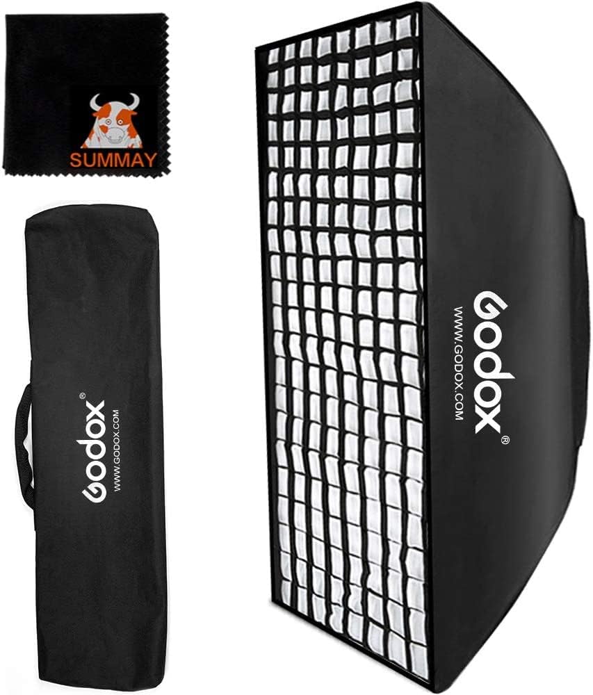 GODOX Unisex-Erwachsene Sb-fw6090-60x90 Cm Softbox W. Grid 60x90 Cm, Schwarz, One Size