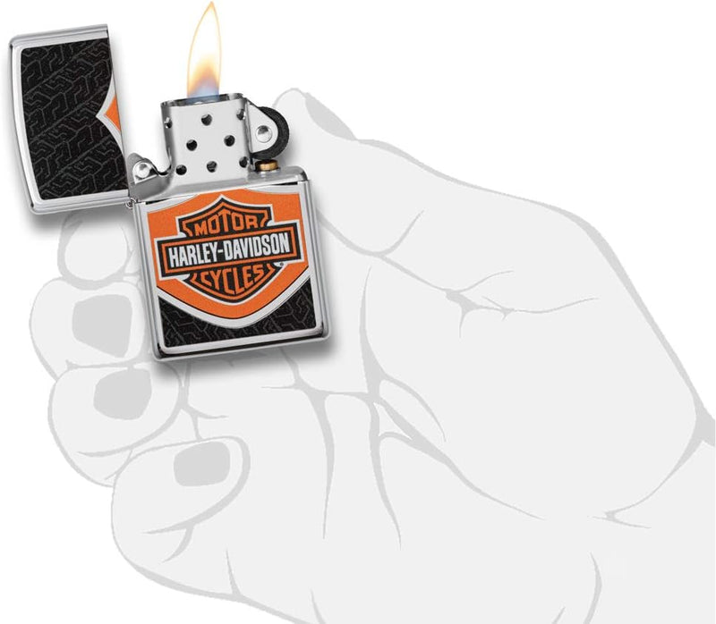 Zippo Harley Davidson Feuerzeug, Messing, Design, 5,83,81,2, 72