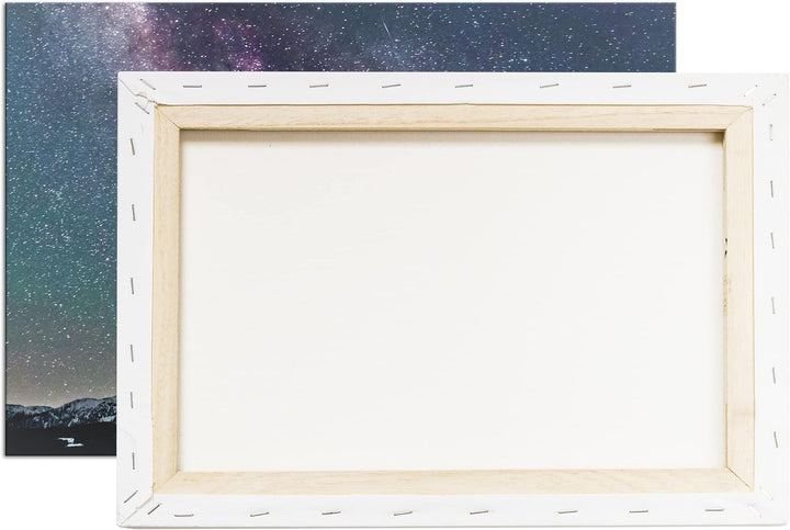 Hoch über den Bergen Format:90x60 cm als Leinwandbild, Motiv fertig gerahmt auf Echtholzrahmen, Hoch