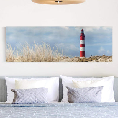 Top Leinwandbild Maritime Panorama 1:3 30 x 90cm Leuchtturm in den Dünen 30cm x 90cm Leuchtturm in D