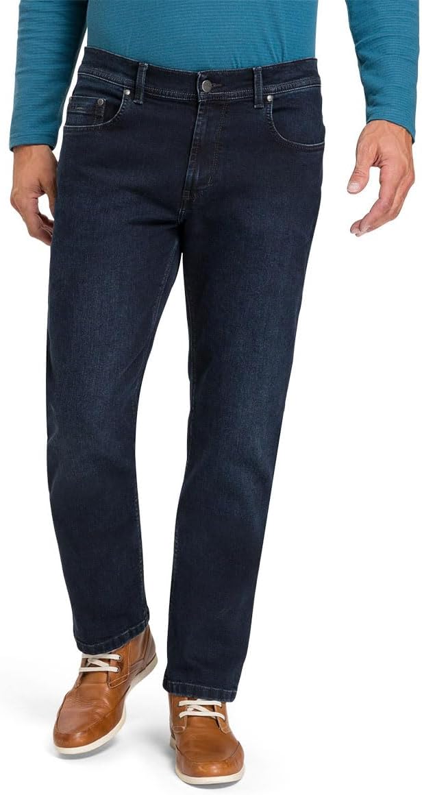 Pioneer Herren Rando Megaflex Straight Jeans 38W / 32L Deep Blue Used, 38W / 32L Deep Blue Used