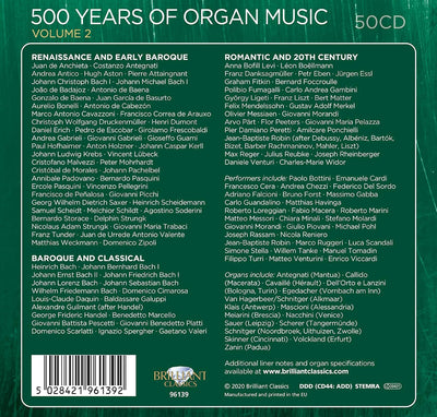 500 Years of Organ Music Vol.2, Audio-CD