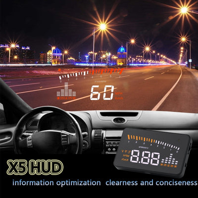 Vgeby OBDII HUD Head Up Display Farb-LED-Projektor, Geschwindigkeits-Warnsystem für Auto, LKW