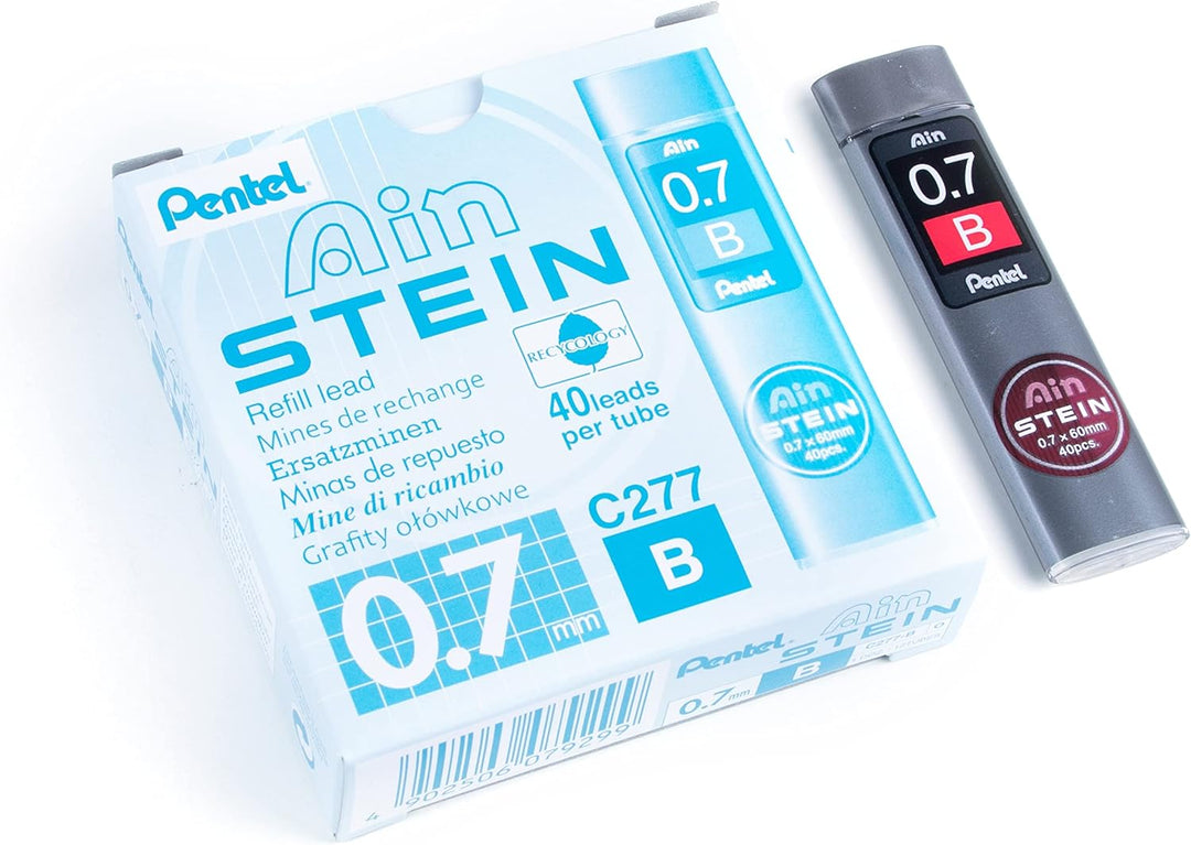 Pentel C277-BO Ain Stein Feinmine, Strichstärke 0.7 mm, Härtegrad B, 40 Minen je Dose, B