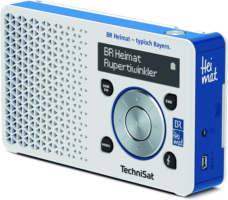 TechniSat Digitradio 1 BR Heimat-Edition portables DAB Radio (klein, tragbar, mit Lautsprecher, DAB+