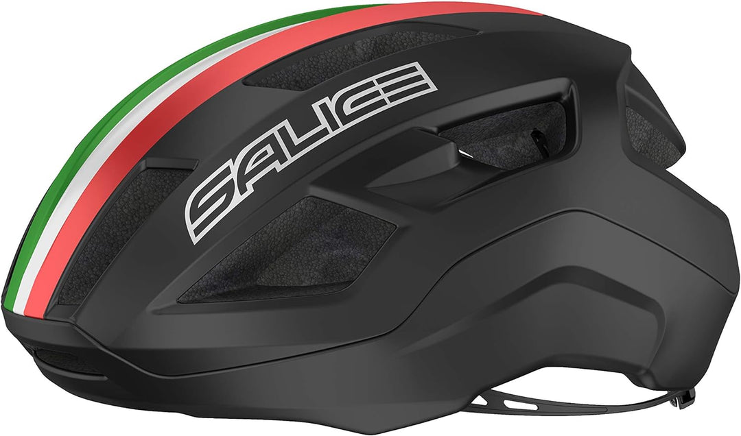 SALICE Unisex – Erwachsene Fahrradhelm Grösse M-l 58-61 Schwarz Italien Ventoxl