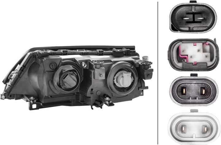 HELLA 1AG 009 059-021 Halogen-Hauptscheinwerfer - rechts - für u.a. BMW 3 (E46) Rechts Halogen, Rech