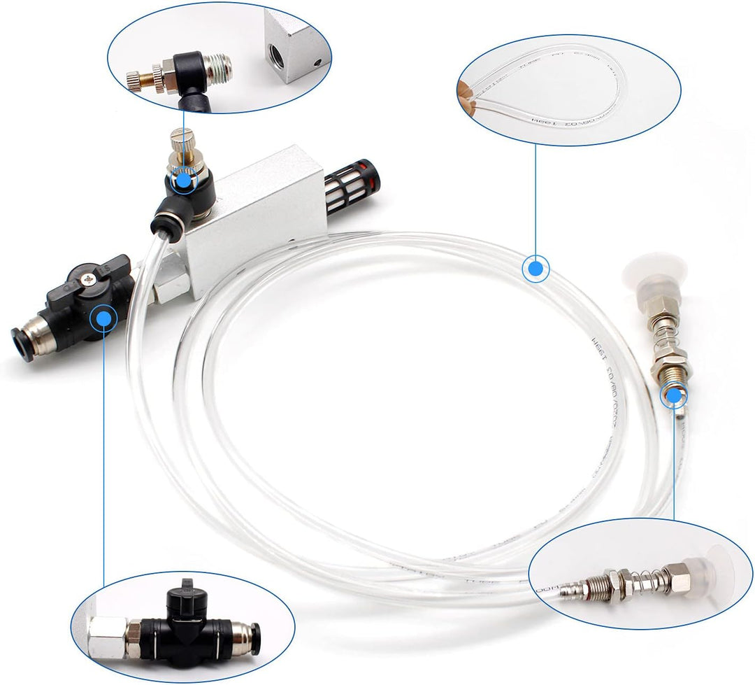 SRJQXH Pneumatik Vakuumerzeuger Manipulator Anzug, mit Schalldämpfer, PU Pneumatikschlauch, Pneumati