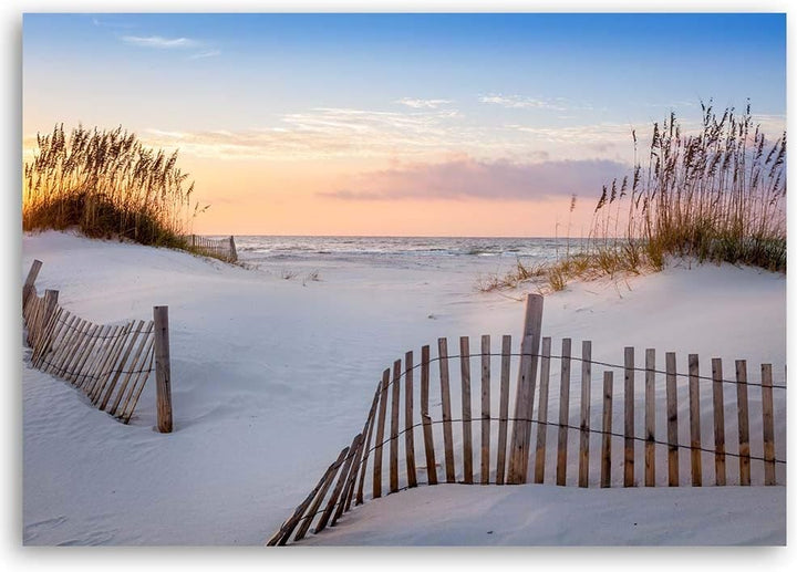 Feeby Bilder Wohnzimmer Düne Strand Meer XXL 90x60 cm 1Teilig Schlafzimmer Flur Wandbilder Leinwandb