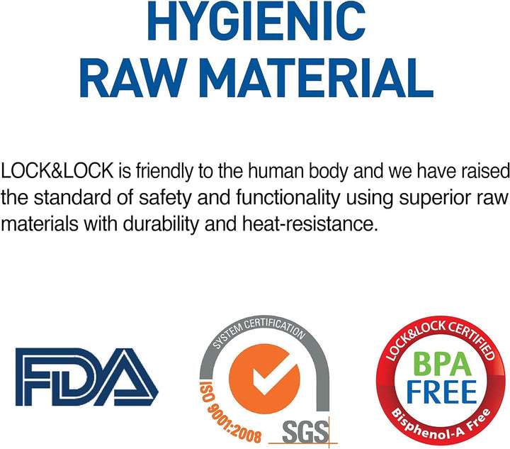 3 x Schloss & Lock 2.6L stapelbare Frischhaltedosen rechteckiger HPL826