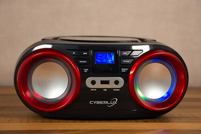 Tragbarer CD-Player | LED-Discolichter | Boombox | CD/CD-R | USB | FM Radio | AUX-In | Kopfhöreransc