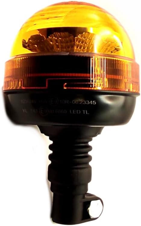 MelTruck® LED Rundumleuchte Orange Warnleuchte 12V 24V R65 R10 flex Blitzleuchte 4 Blitz