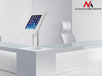 Maclean MC-677 Universal Tablet Tischhalterung mit Sicherheitsgehäuse Kompatibel mit iPad 2/3/4/ Air