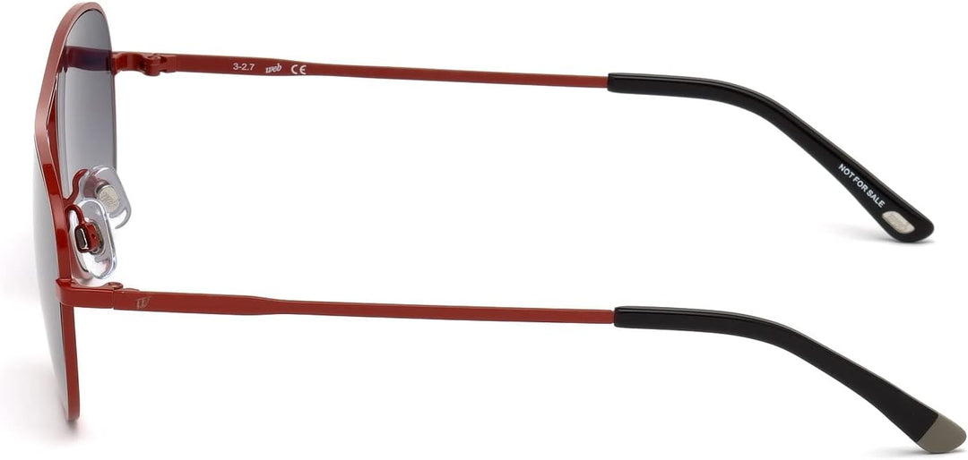 Web Unisex-Erwachsene WE0199 66C 55 Brillengestelle, Rot (Rosso LucFumo Specchiato), 55.0