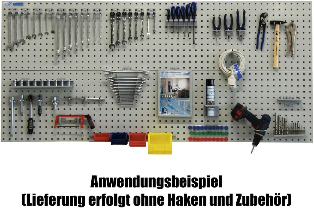 ADB Lochwand Lochwände Werkstattwand Metall Werkstatt Werkzeugwand 493-1975 mm Zubehör, Länge:493 mm