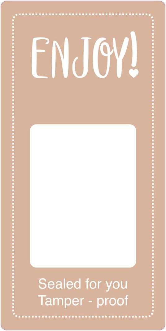 Meto Siegeletiketten in Spendbox (50x100 mm, Pastel-Braun, permanent klebend, Sicherheitsschnitt, 50