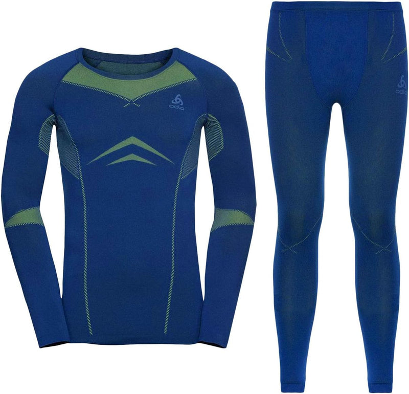 Odlo Herren Funktionsunterwäsche Set Fundamentals Performance WARM XL estate blue - limeade, XL esta