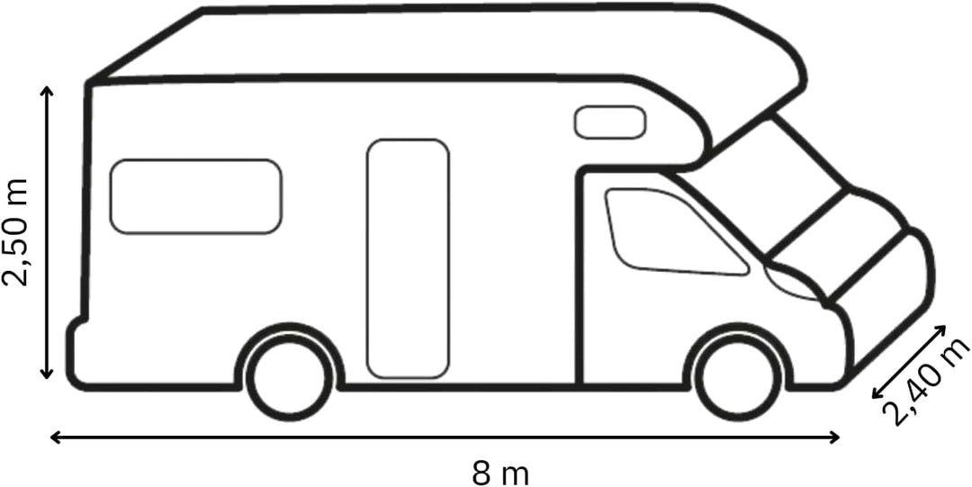 BRUNNER 7241510N Wohnmobil Cover SI 750-800, Winter-Schutzabdeckung für halb-integralen Wohnmobil, 8