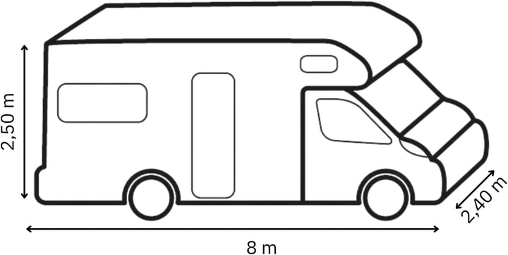 BRUNNER 7241510N Wohnmobil Cover SI 750-800, Winter-Schutzabdeckung für halb-integralen Wohnmobil, 8
