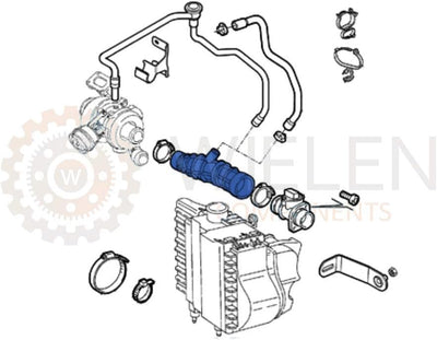 Verbindungsmuffe kompatibel mit Turbine, Alfa Romeo 147 GT 1.9 JTD 46794405