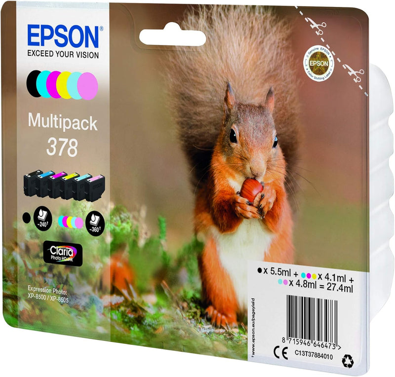 Epson Original 378 Tinte Eichhörnchen, Multipack, 6-farbig