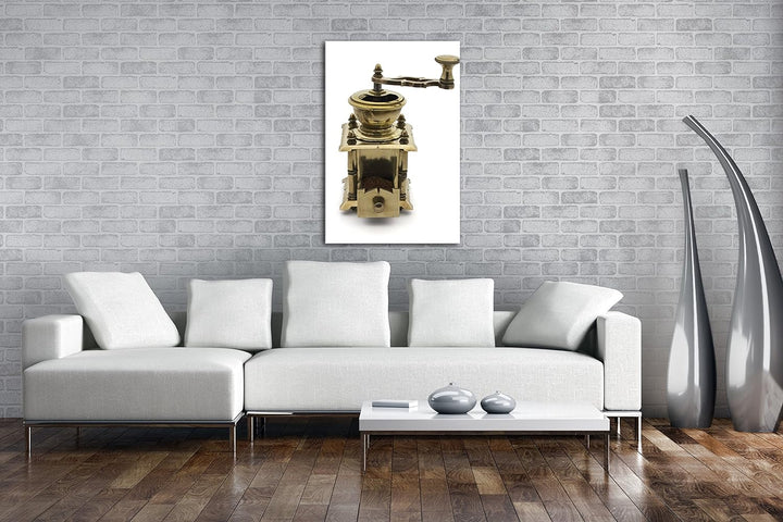 deyoli antike Kaffeemühle im Format: 60x40 als Leinwandbild, Motiv fertig gerahmt auf Echtholzrahmen
