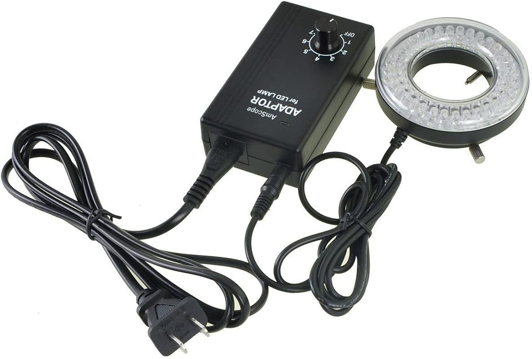 AmScope - 64 LED Stereo Mikroskop Ring Light and Adapter - LED-64-ZK