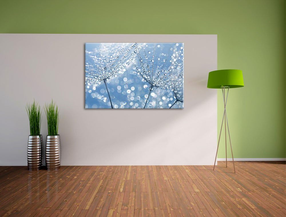 Morgentau auf Schirmfliegern Format: 100x70 auf Leinwand, XXL riesige Bilder fertig gerahmt mit Keil