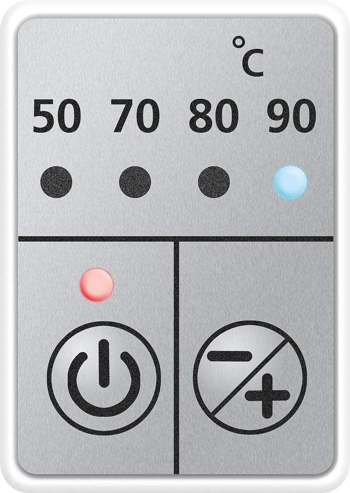 Steba Wasserkocher WK 11 Bianco | Temperatur einstellbar: 50, 70, 80, 90, 100?C | Doppelwandiges Geh